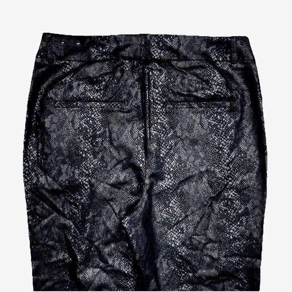 Lane Bryant Ankle Pants 14 (33x26.5) Black Snakeskin Print Stretch Lightweight - Picture 10 of 11